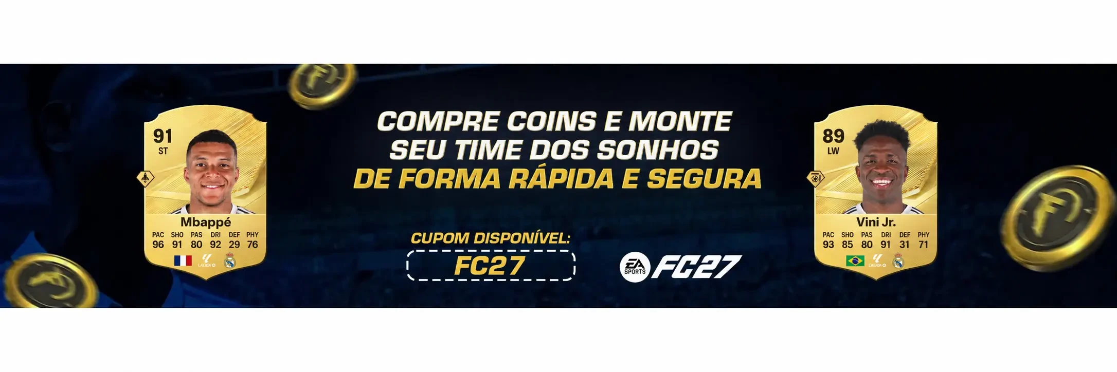 Compre coins EA FC 27 na Futshop com o cupom FC27